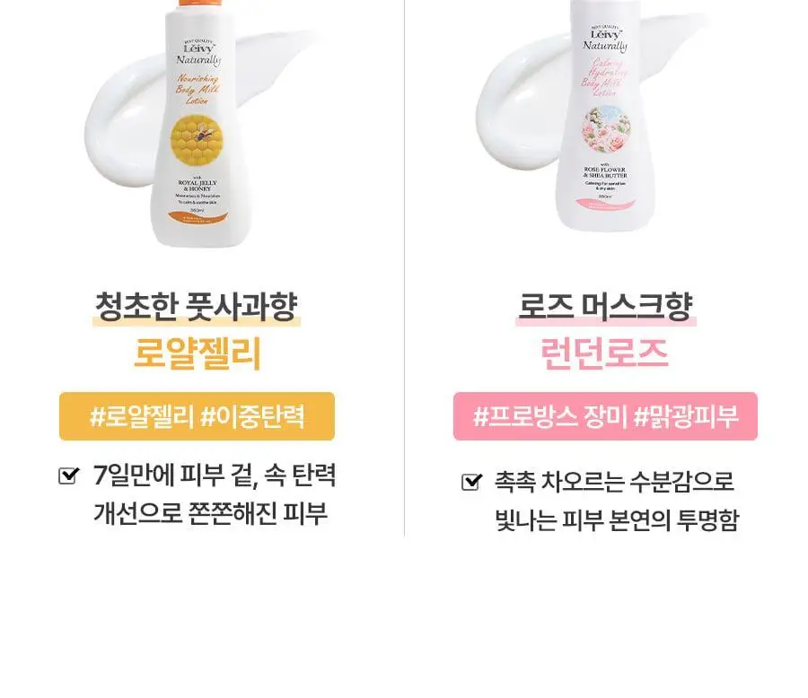 [2초에1개판매] 레이비 퍼퓸 바디로션 350ml 4종 택1 (산양유/라벤더/로얄젤리/런던로즈) 상세페이지 8